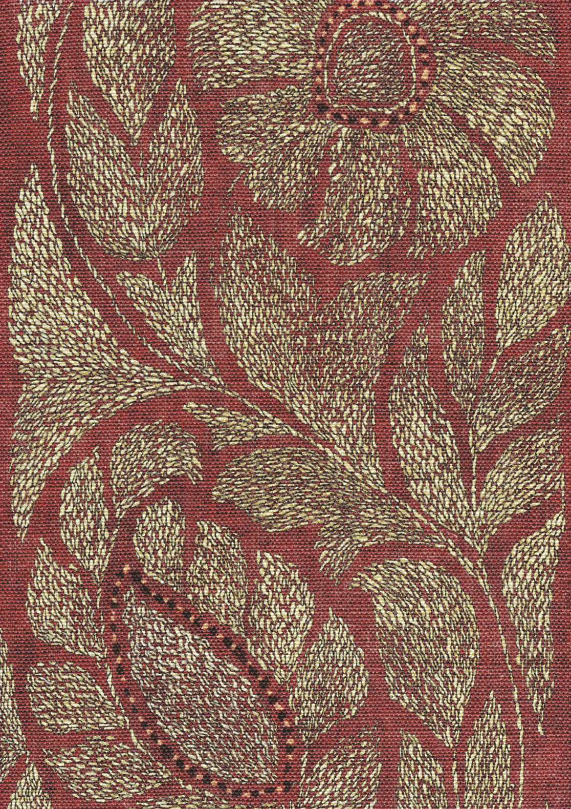 Kashmiri Tygprov Garnet Gold