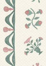 Libertyville Quilt Tygprov Sage Rose