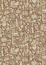 Minna Maze Ginger – närbild — Lewis & Wood tapet