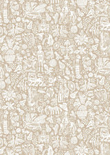 Minna Maze Raffia – närbild — Lewis & Wood tapet