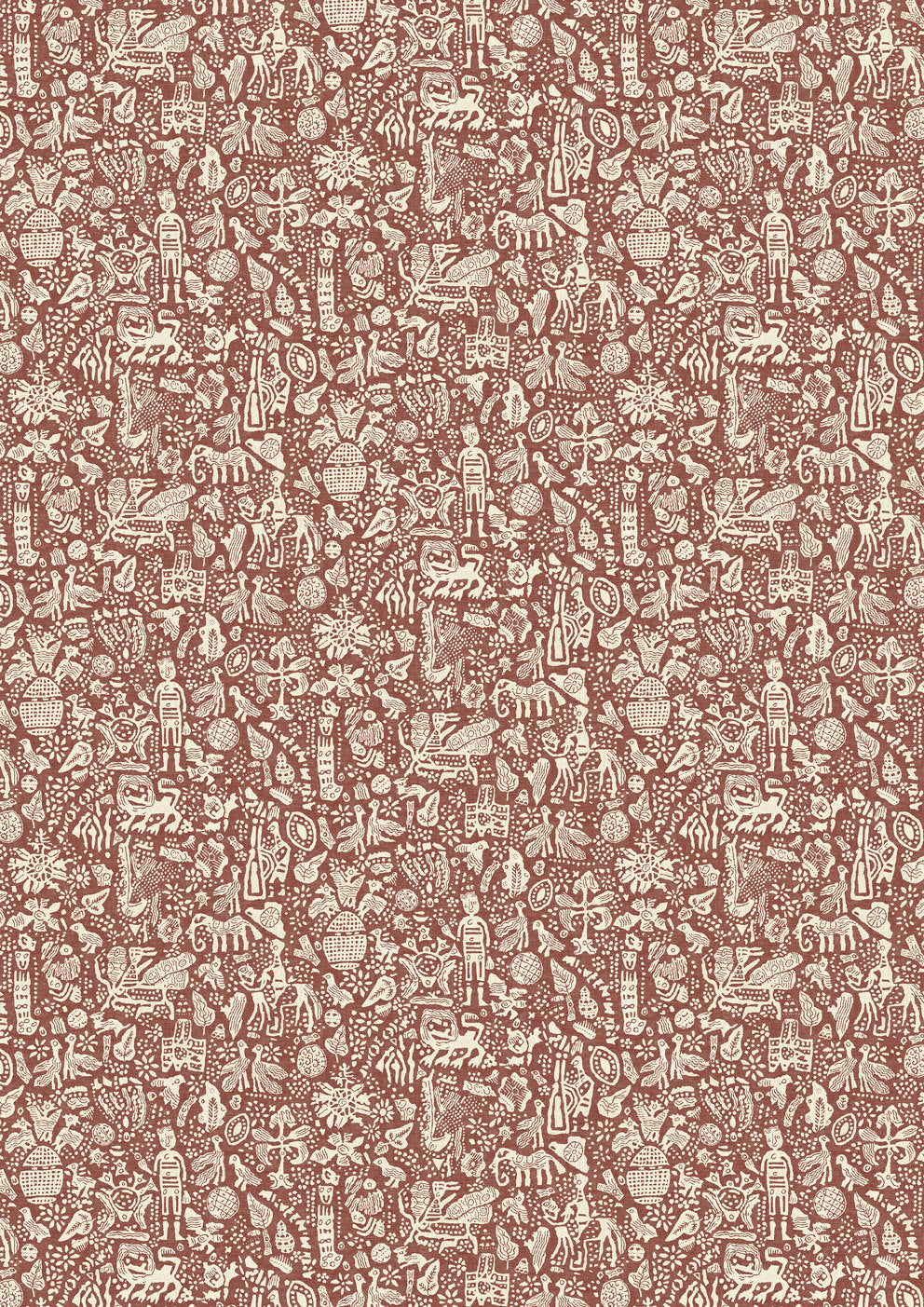 Minna Maze Russet – hel bredd — Lewis & Wood tapet