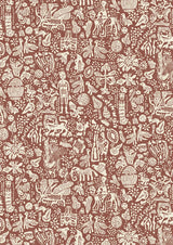 Minna Maze Russet – närbild — Lewis & Wood tyg