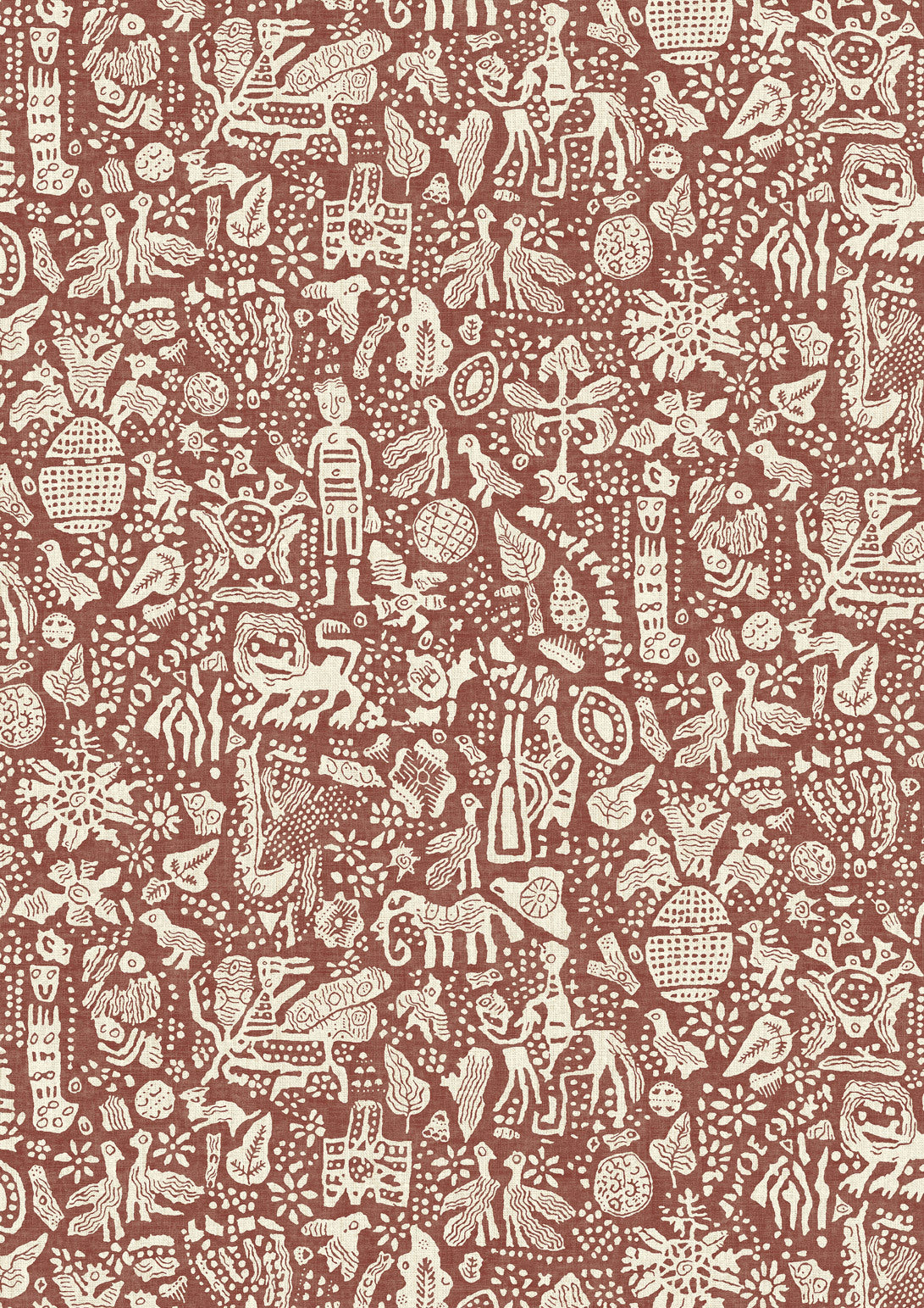Minna Maze Russet – närbild — Lewis & Wood tapet