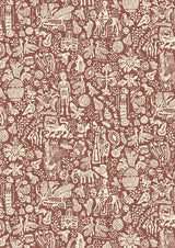 Minna Maze Russet – närbild — Lewis & Wood tapet