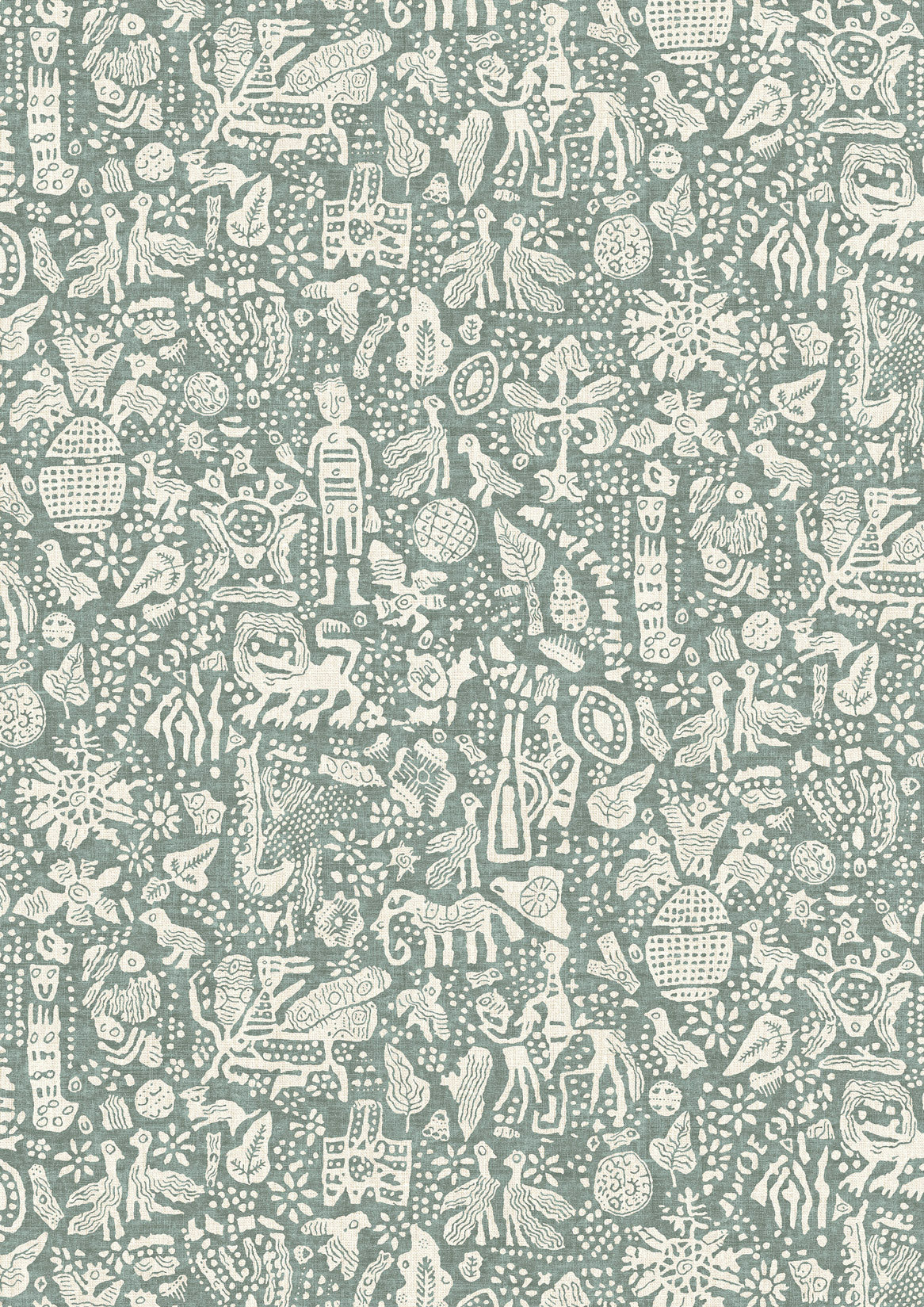 Minna Maze Sage – närbild — Lewis & Wood tapet