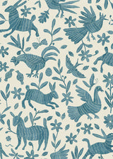 Otomi Bluebird – närbild — Lewis & Wood tapet