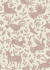 Otomi Bunny Pink – närbild — Lewis & Wood tapet