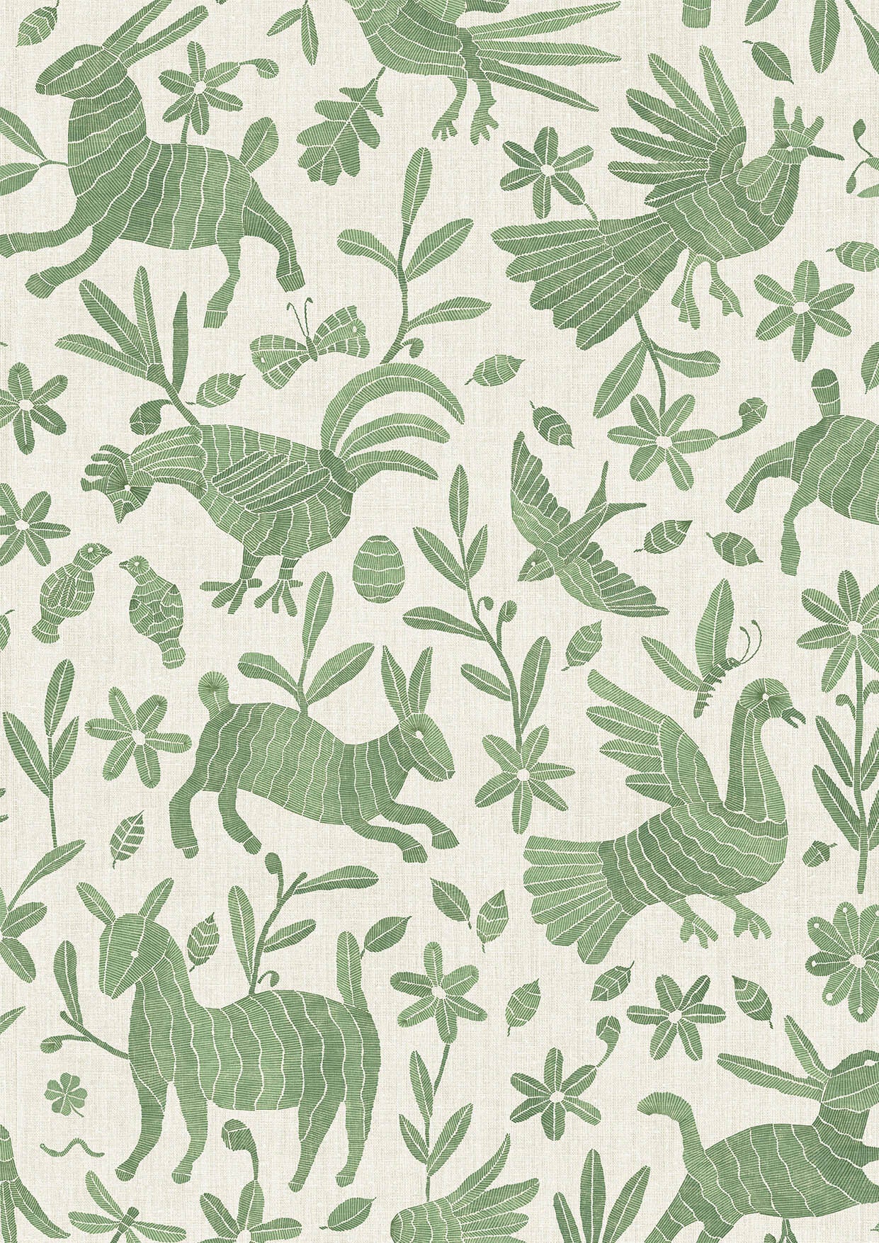 Otomi Leafy – närbild — Lewis & Wood tyg