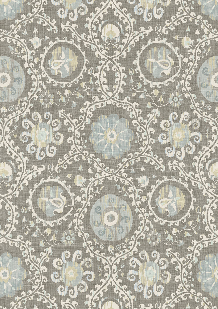 Oxus Casement Blue – närbild — Lewis & Wood tapet