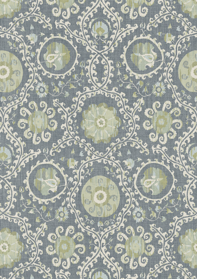 Oxus Persian Green – närbild — Lewis & Wood tapet