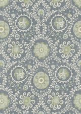 Oxus Persian Green – närbild — Lewis & Wood tapet