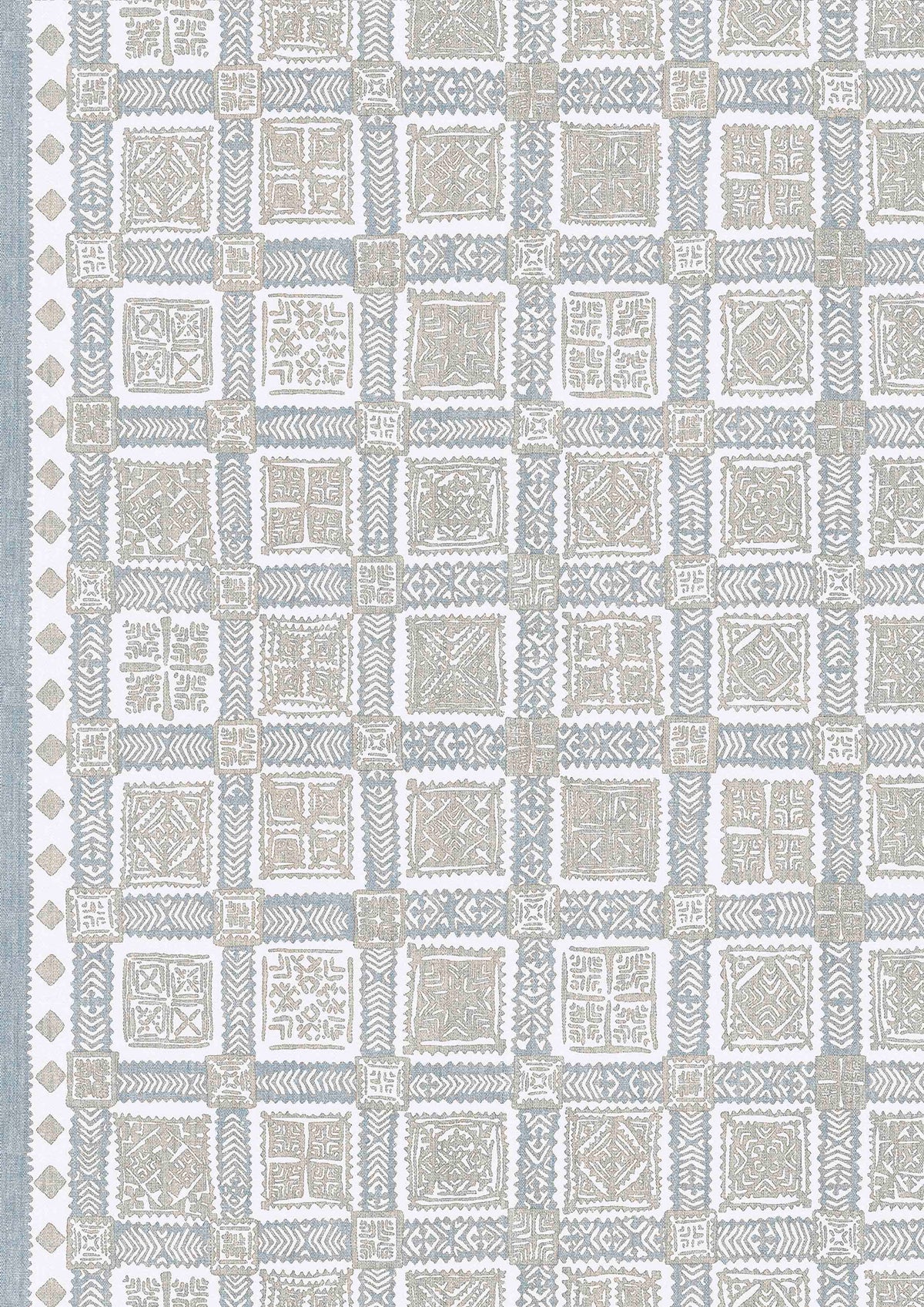 Palmyra Blue Sand – närbild — Lewis & Wood tyg