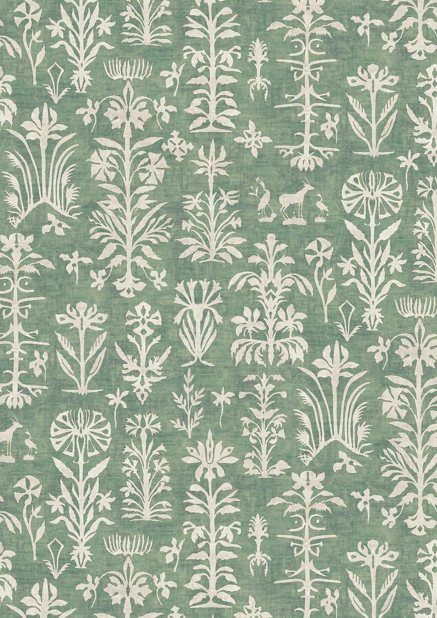 Papyrus Malachite – närbild — Lewis & Wood tapet