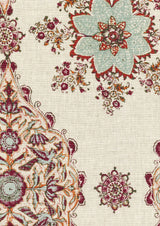 Pashmina Tygprov Aqua Garnet