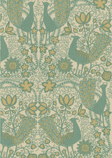 Peacock Frascati – närbild — Lewis & Wood tyg