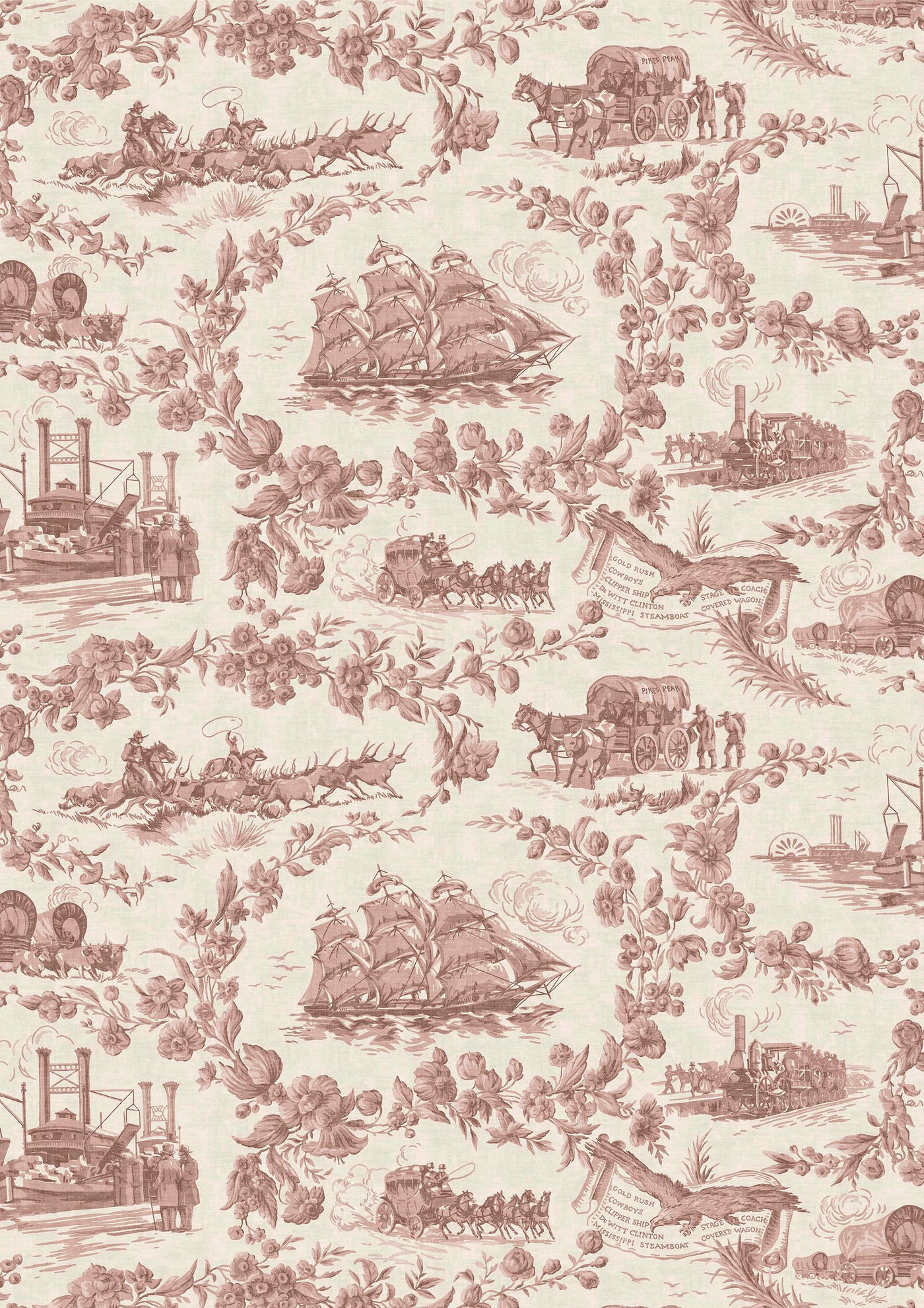 Pioneer Days Dusty Rose – hel bredd — Lewis & Wood tapet