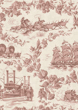 Pioneer Days Dusty Rose – närbild — Lewis & Wood tapet