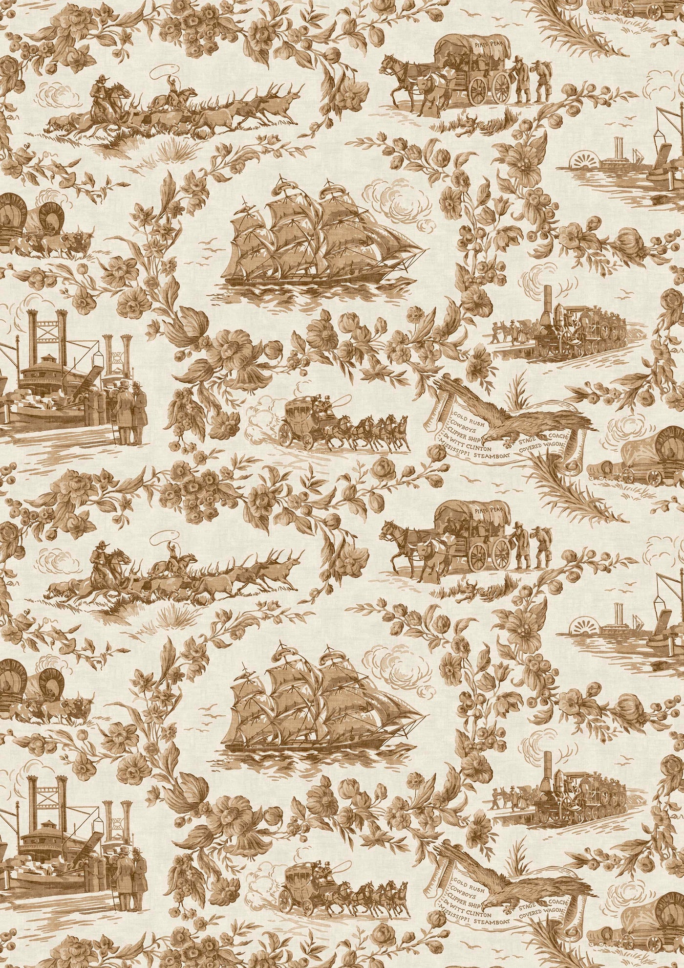 Pioneer Days Gingerbread – hel bredd — Lewis & Wood tapet