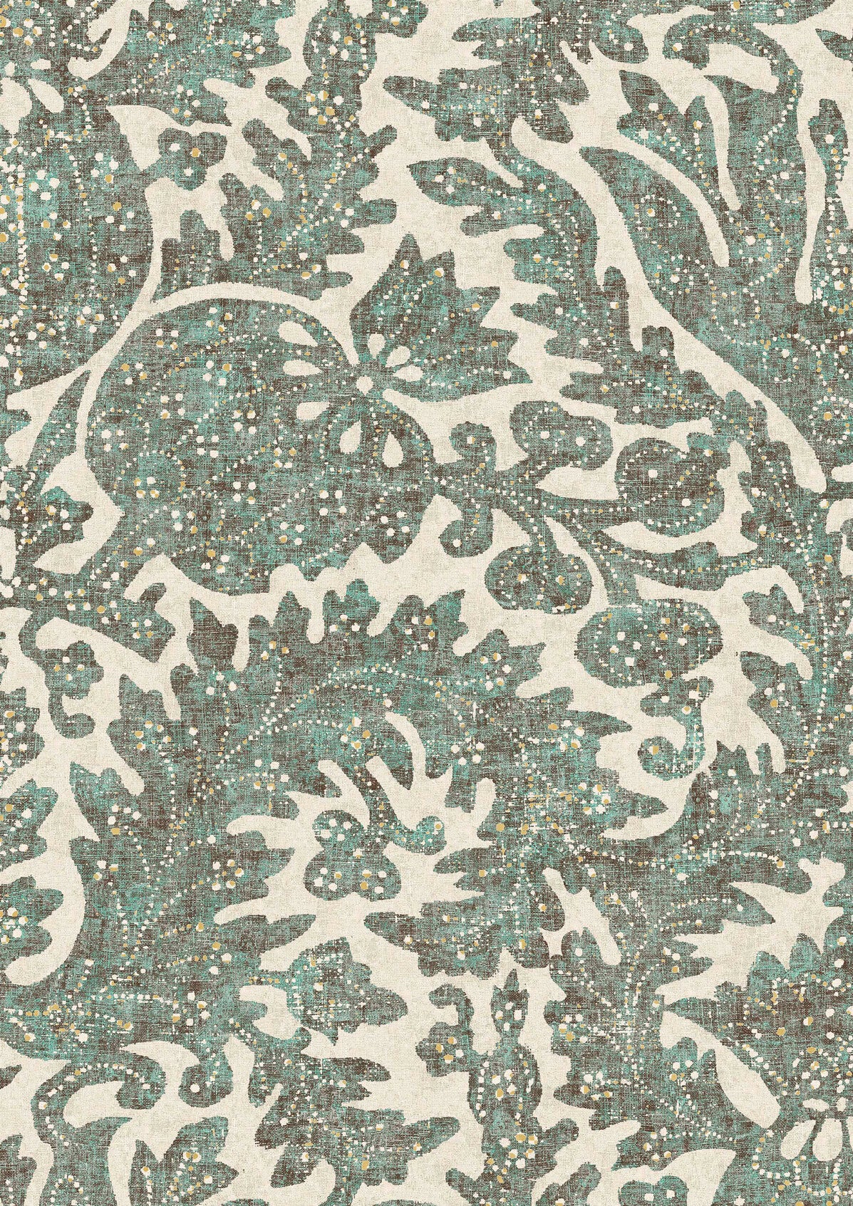 Pomegranate Verdigris – närbild — Lewis & Wood tapet