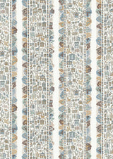 Ravi Ribbon Aqua Vita – närbild — Lewis & Wood tapet