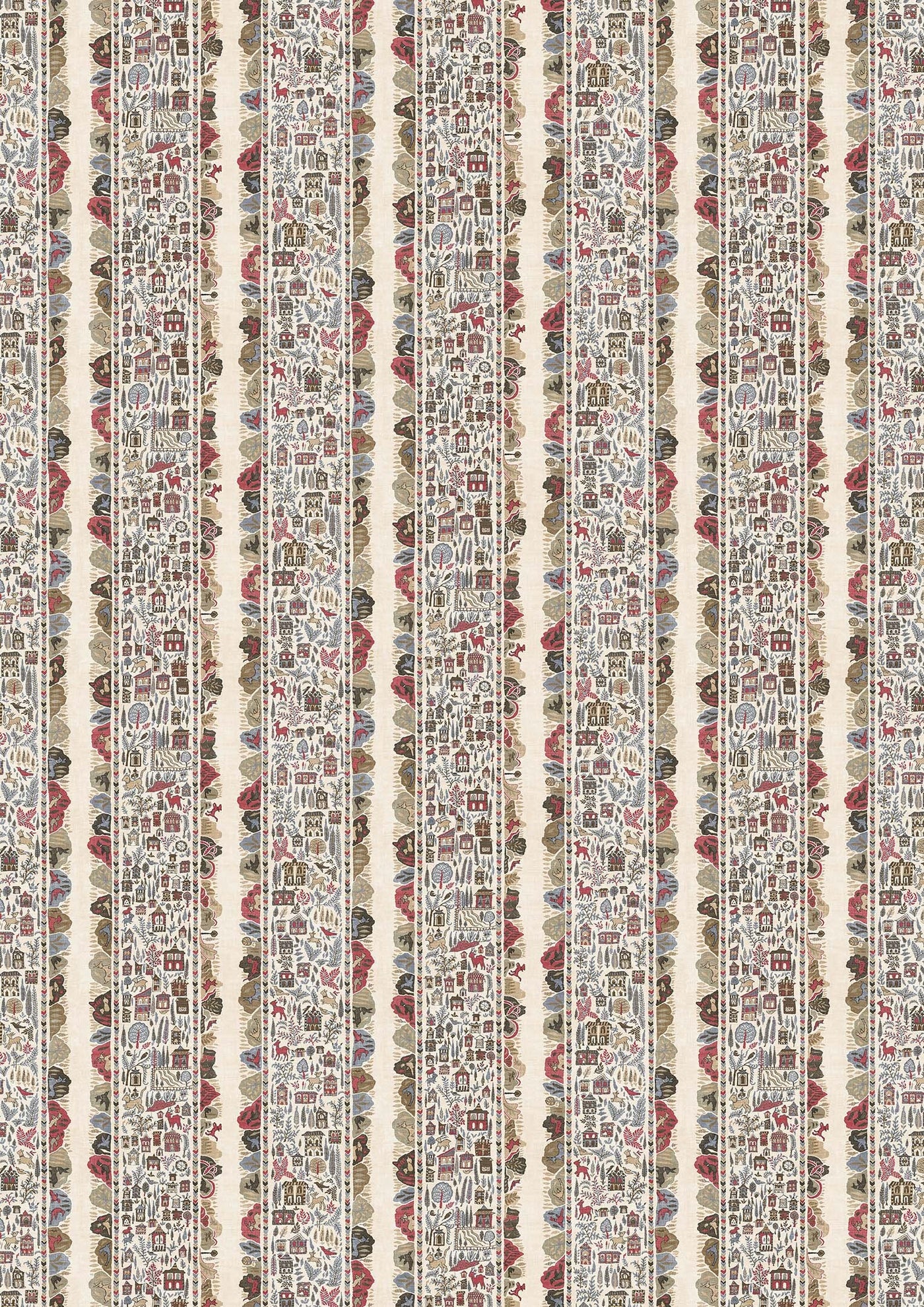 Ravi Ribbon Peat Pomegranate – hel bredd — Lewis & Wood tapet