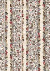 Ravi Ribbon Peat Pomegranate – närbild — Lewis & Wood tapet