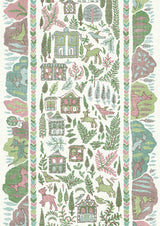 Ravi Ribbon Pistachio Rose — Lewis & Wood tapet