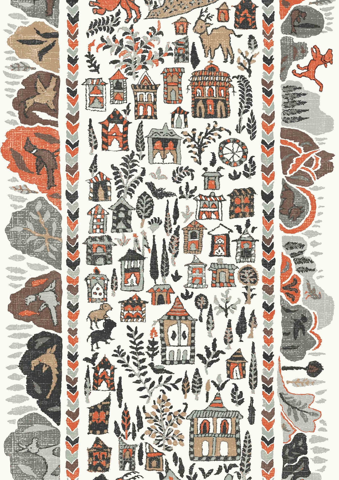Ravi Ribbon Satsuma Soot — Lewis & Wood tapet