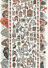 Ravi Ribbon Satsuma Soot — Lewis & Wood tapet