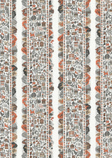 Ravi Ribbon Satsuma Soot – närbild — Lewis & Wood tapet