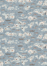 Regatta Blue Almond – hel bredd — Lewis & Wood tapet
