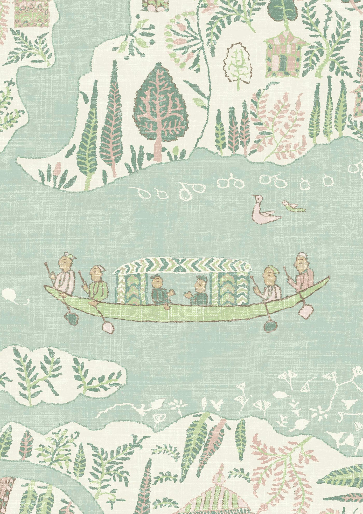 Regatta Pistachio Rose — Lewis & Wood tapet