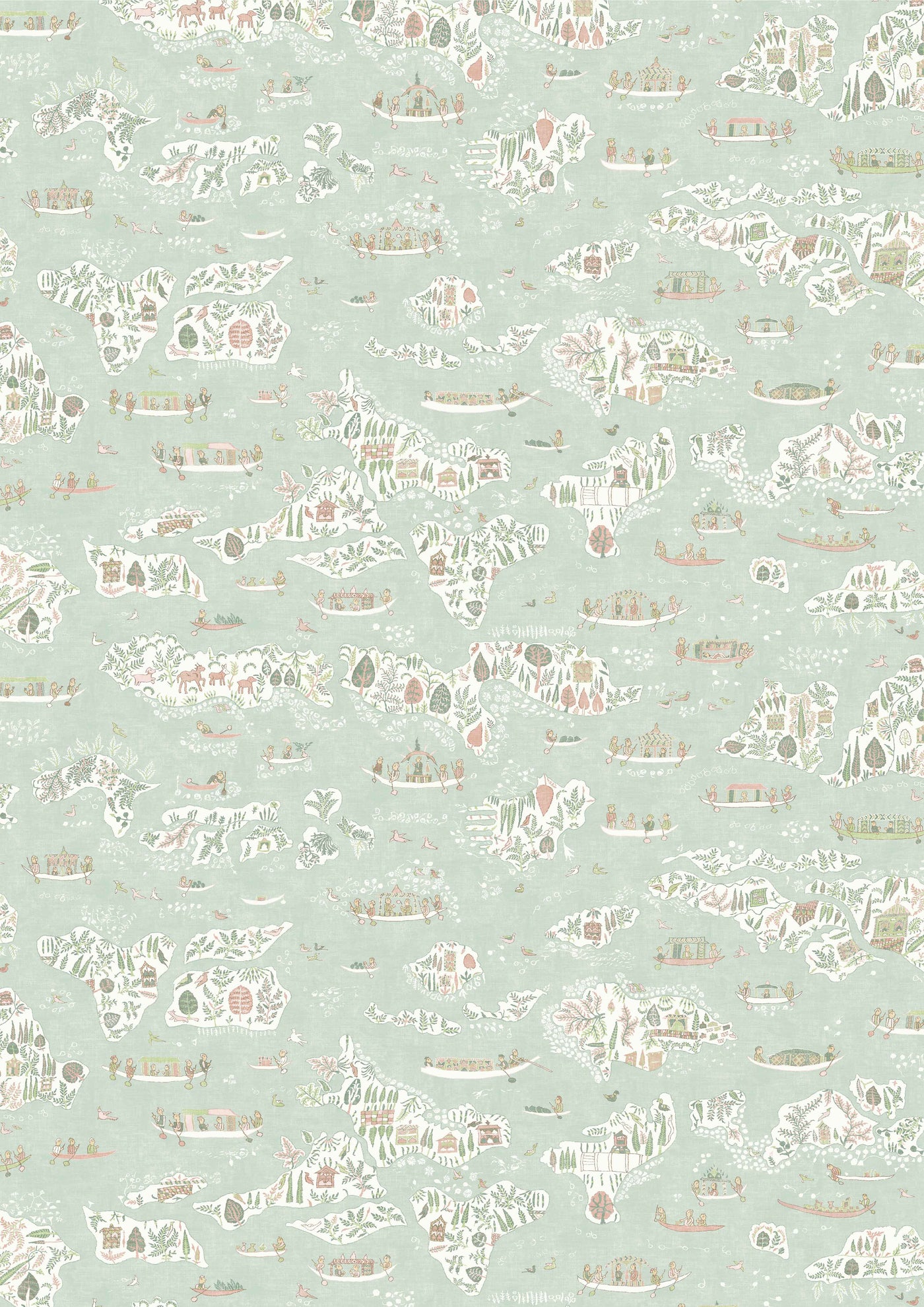 Regatta Pistachio Rose – hel bredd — Lewis & Wood tapet