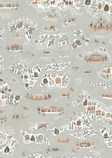 Regatta Satsuma Soot – närbild — Lewis & Wood tapet