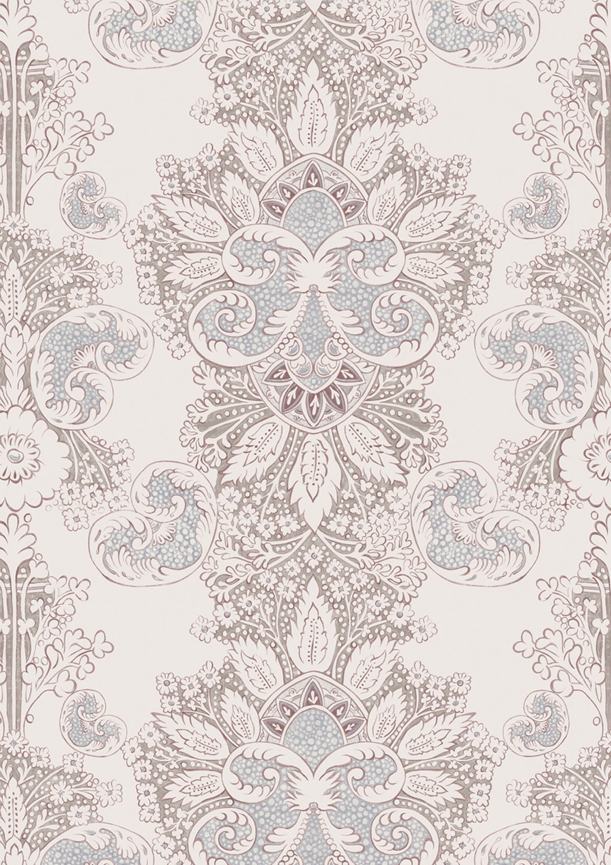 Rococo Linen Fritillary – närbild — Lewis & Wood tyg