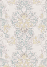 Rococo Linen Meadowsweet – närbild — Lewis & Wood tyg