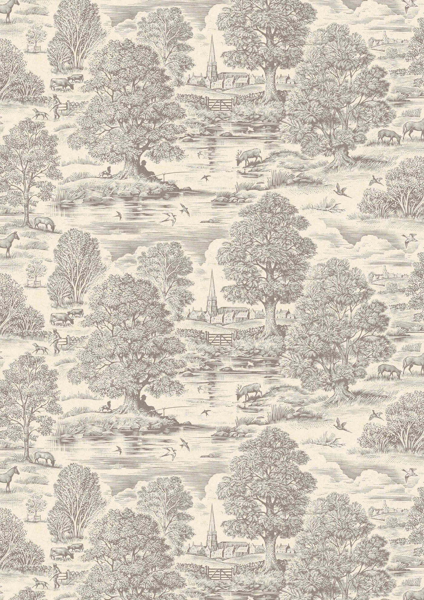 Royal Oak Antler – hel bredd — Lewis & Wood tapet