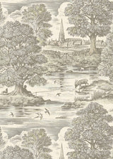 Royal Oak Aquatint – närbild — Lewis & Wood tapet