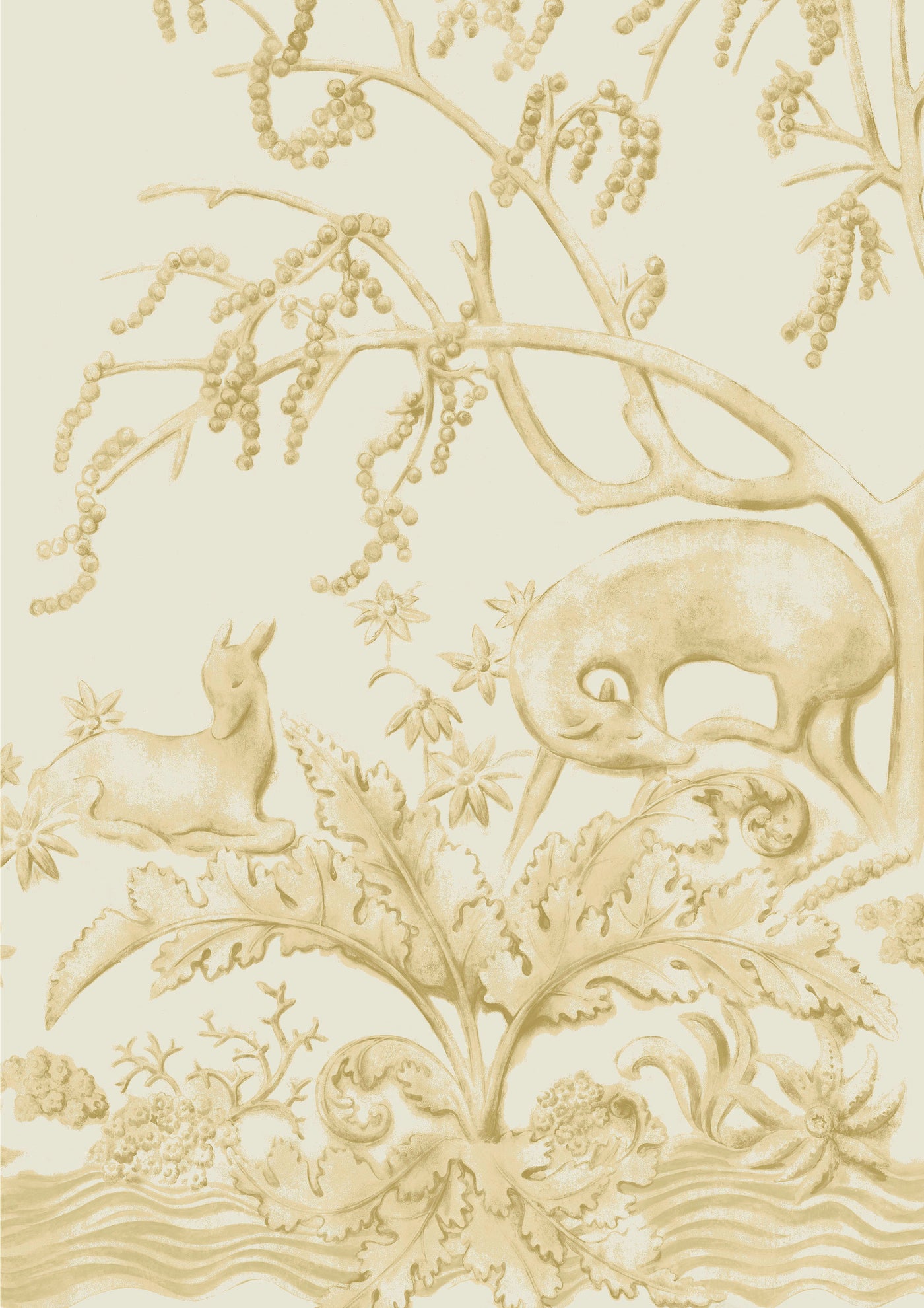 Sika Sandalwood – närbild — Lewis & Wood tapet