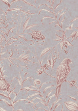 Squawk Parma Pink – närbild — Lewis & Wood tyg