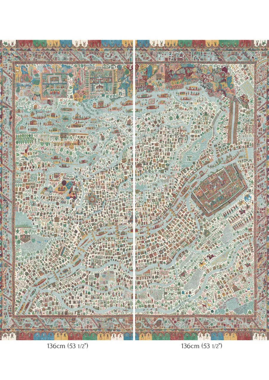The Map Maxi Garland – hel bredd — Lewis & Wood tapet