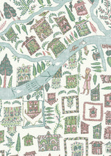 The Map Maxi Tapetprov Pistachio Rose