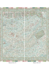 The Map Maxi Pistachio Rose – hel bredd — Lewis & Wood tapet