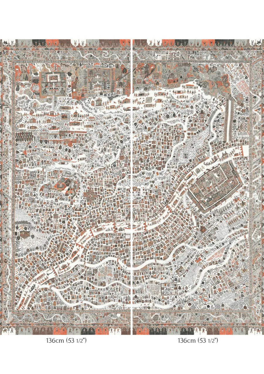 The Map Maxi Satsuma Soot – hel bredd — Lewis & Wood tapet