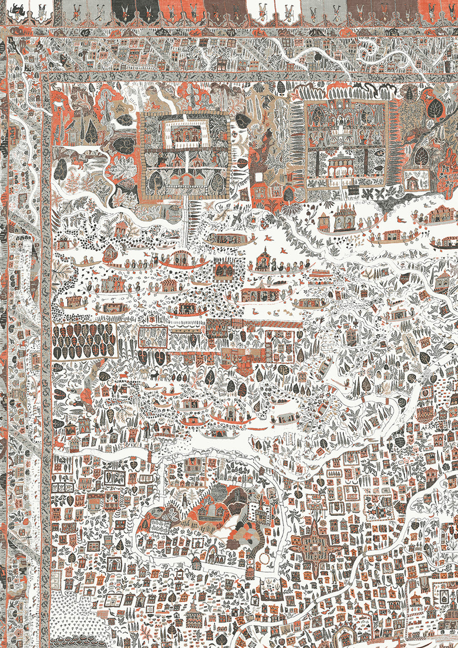 The Map Maxi Satsuma Soot – närbild — Lewis & Wood tapet