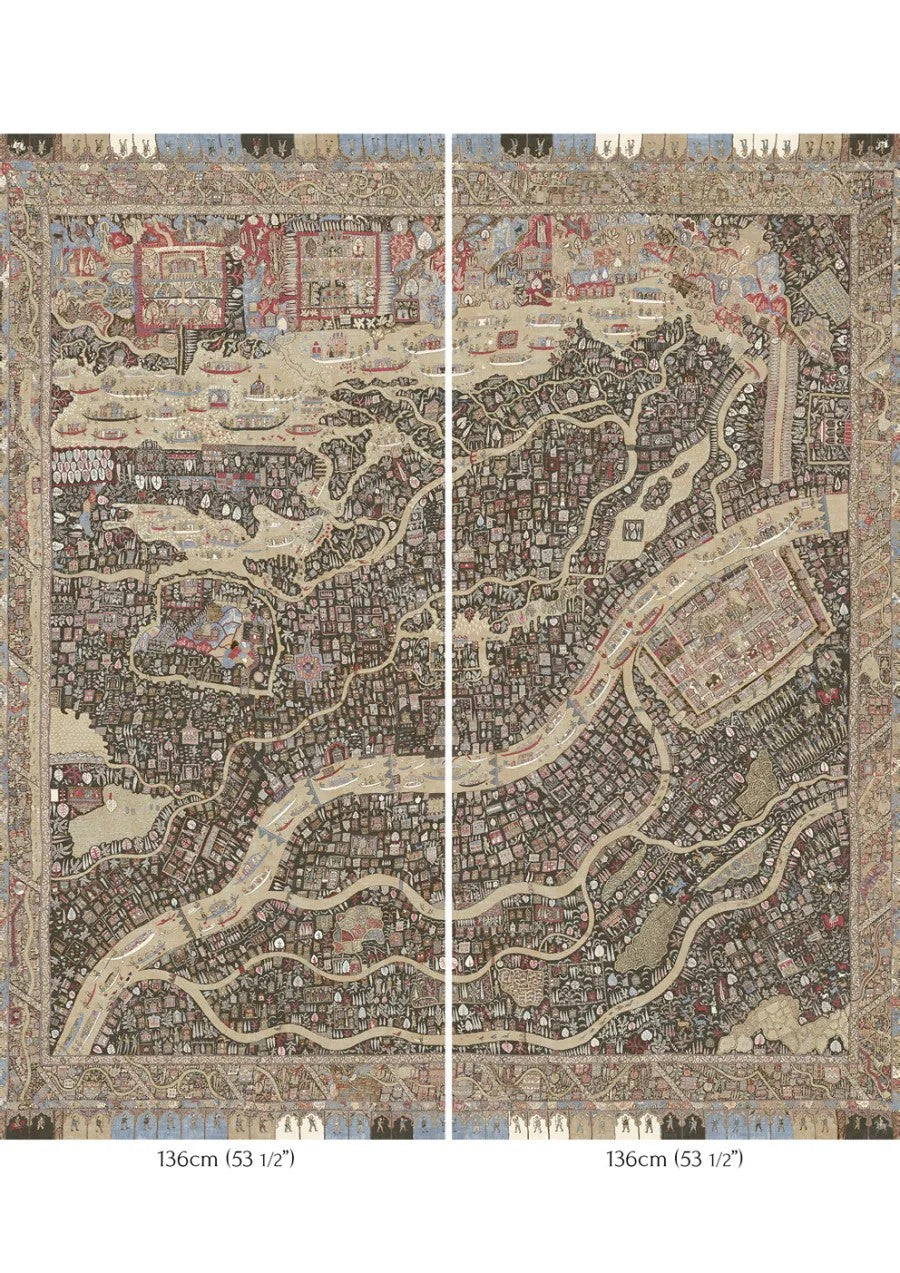 The Map Maxi Twilight – hel bredd — Lewis & Wood tapet