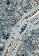 The Map Mini Blue Almond — Lewis & Wood tyg