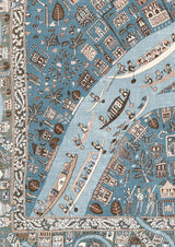 The Map Mini Blue Almond — Lewis & Wood tapet