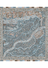 The Map Mini Blue Almond – hel bredd — Lewis & Wood tapet