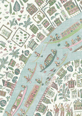 The Map Mini Pistachio Rose — Lewis & Wood tapet